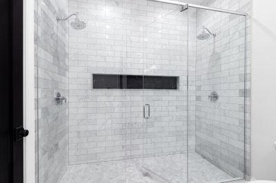 Elegant Walk-In Shower with Glass Walls